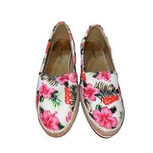 Comfortview “the Spencer”canvas slip On Size 10w Hawaiian Tropical Print